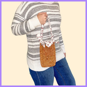 Anthropologie Cleobella Beaded Phone Bag